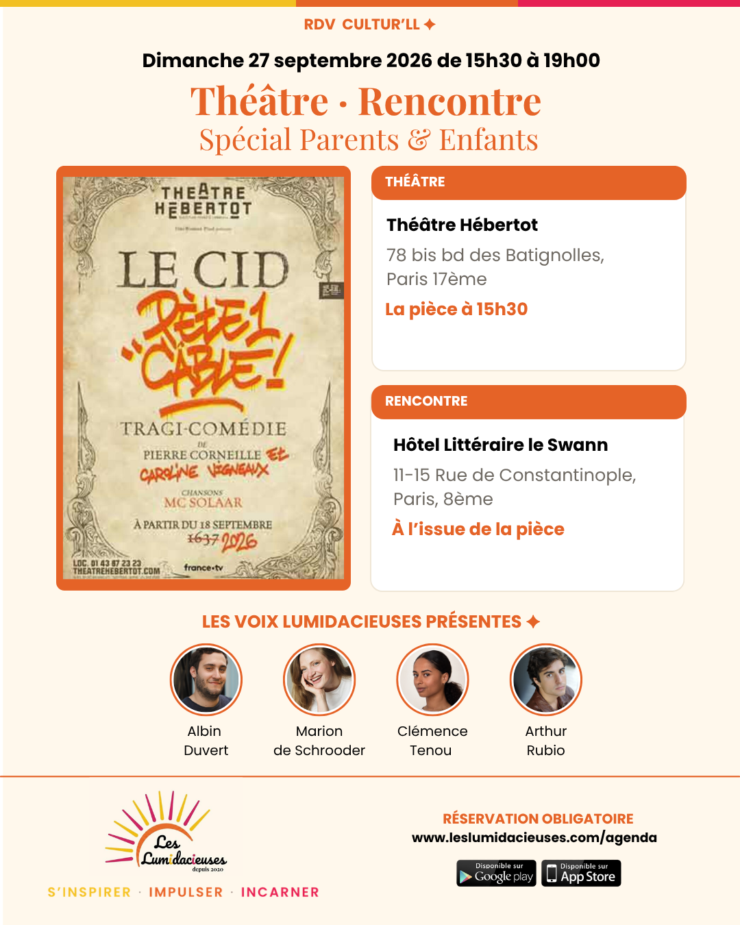 Affiche : Théâtre-Rencontre — Le Cid pète 1 câble