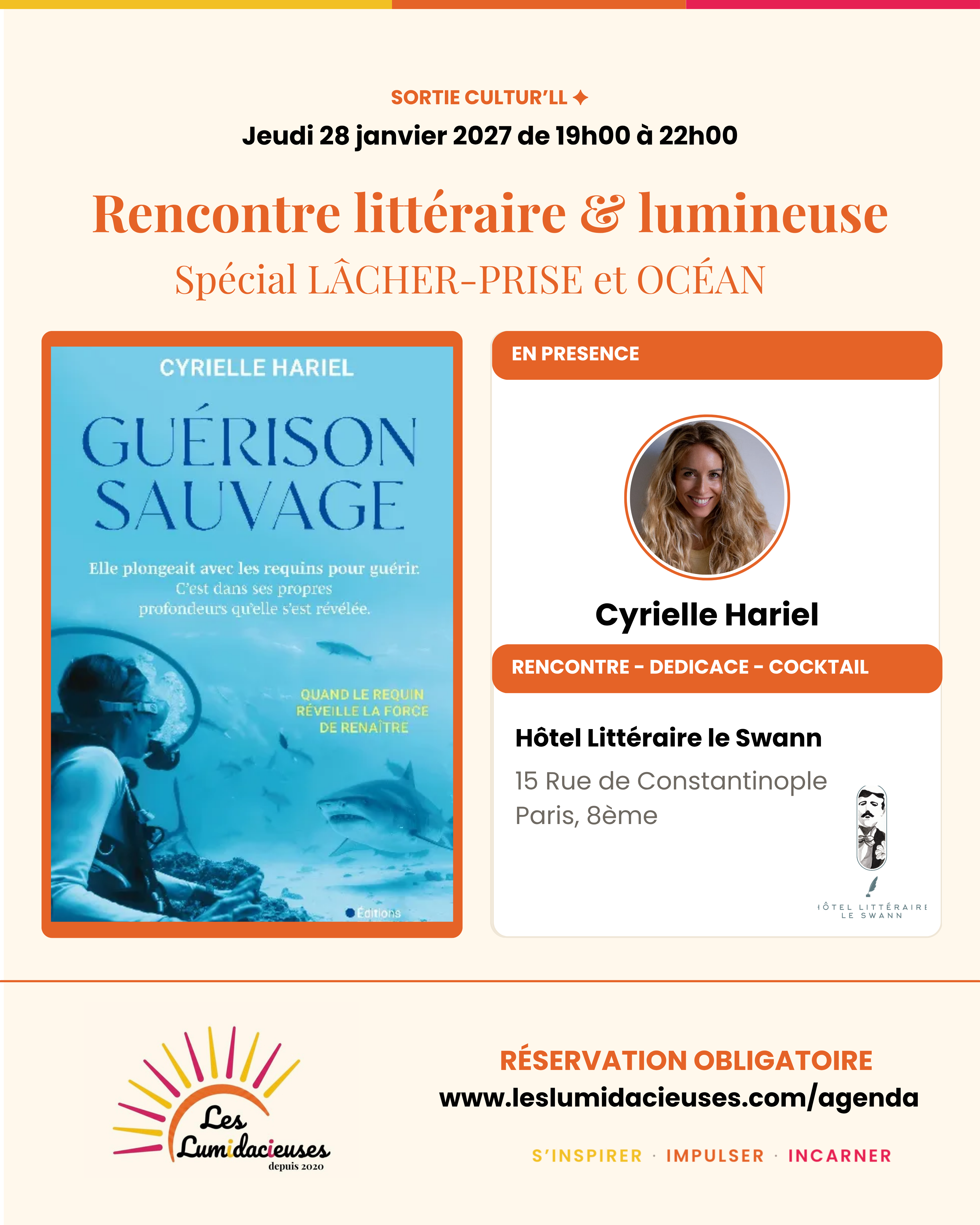 Affiche : Rencontre littéraire et lumineuse avec Cyrielle Hariel