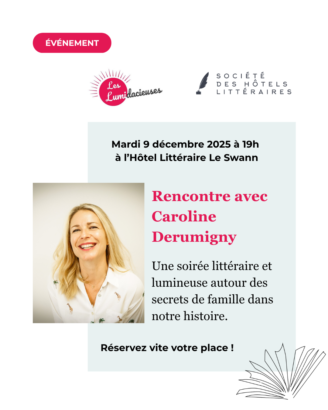 Soirée littéraire et lumineuse « Le livre des secrets de famille »