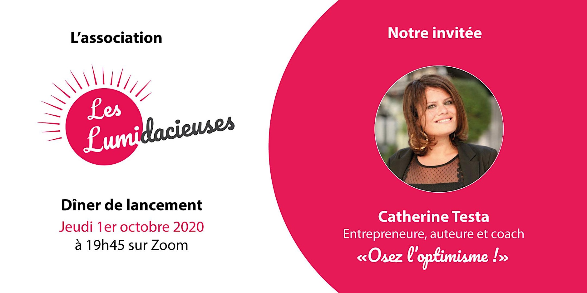 Dîner de lancement — Catherine Testa, « Osez l’optimisme ! » (1er octobre 2020)